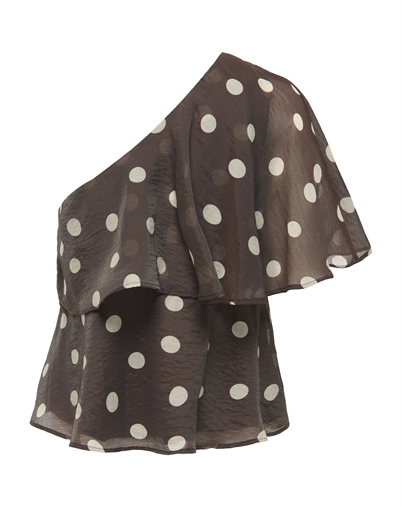  JDY - JDYFay Life One-Shoulder Top - Chocolate 